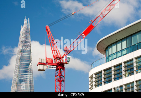 The Shard in London, UK. The Shard at 310m or over 1000 feet tall, is the tallest building in Europe. Stock Photo