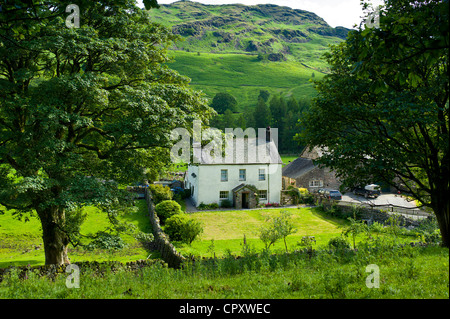 Hill farm smallholding in the Lake District National Park, Cumbria, UK Stock Photo