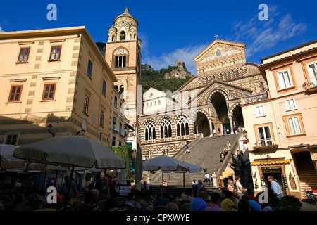 Italy, Campania, Amalfi Coast, UNESCO World Heritage, Amalfi, Sant' Andrea Cathedral on Piazza Duomo Stock Photo