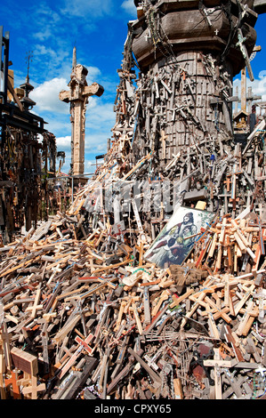 Lithuania (Baltic States), Marijampole County, 12 km away from the city of Siauliai, the Hill of Crosses Stock Photo