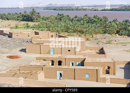 Sudan, Nubian Desert, High Nubia, River Nile near Sesebi Stock Photo