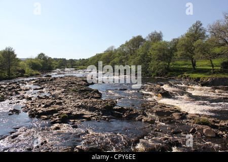 Teesdale scene, North East England. 26th May 2012 - river views - looking upstream - near the spectacular High Force waterfall. Stock Photo