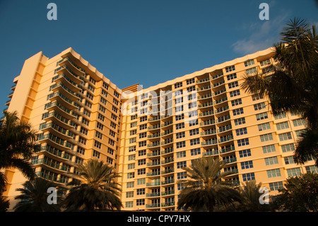 Condominium building, Pompano Beach Florida USA Stock Photo