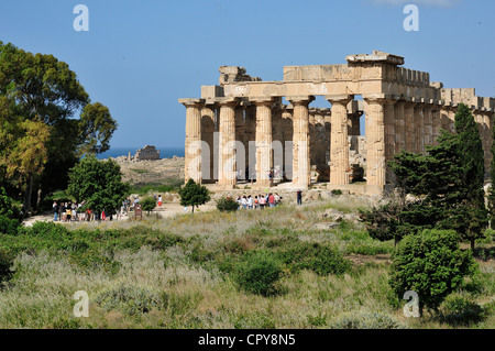 Selinunte. Sicily. Italy. Temple E (5C BC) Stock Photo