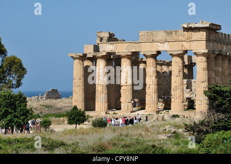 Selinunte. Sicily. Italy. Temple E (5C BC) Stock Photo