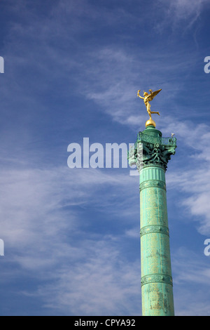 Colonne de Juillet in the Place de la Bastille, Paris, France, Europe Stock Photo