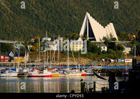 Norway, Troms County, Tromso, the Arctic Cathedral at Tromsdalen Stock Photo