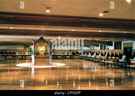 Taiwan, Nantou District, Puli, nearby Taichung, Chung Tai Chan Monastery, meditation room Stock Photo