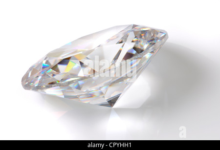 Diamond (lab-created Cubic zirconia - diamond substitute) Stock Photo