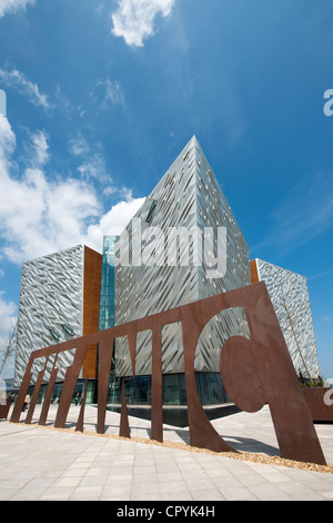 Titanic signature building Queens Island Belfast Northern Ireland Stock Photo