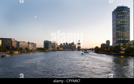 View along River Thames, London Stock Photo