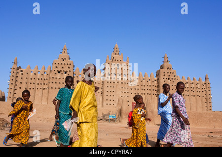 Mali, Mopti Region, Djenne, UNESCO World Heritage, mosque Stock Photo