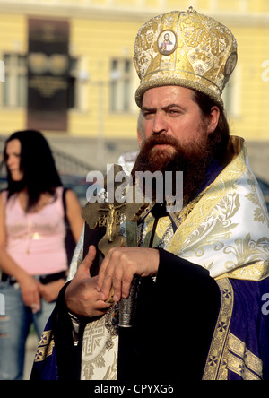 Bulgaria, Sofia, orthodox wedding in open air Stock Photo