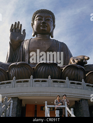 Big Buddha. Po Lin Monastery. Temple. Lantau Island. Hong Kong. Stock Photo