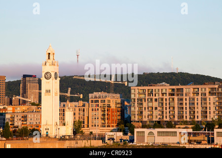 Skyline as seen from Parc Jean Drapeau, Montreal, Quebec, Canada Stock Photo