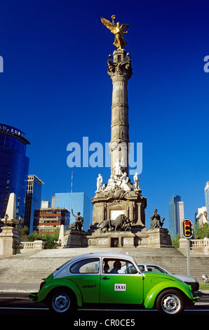 Mexico, Federal District, Mexico City, Paseo de la Reforma, Mexico Stock Exchange, taxi Stock Photo
