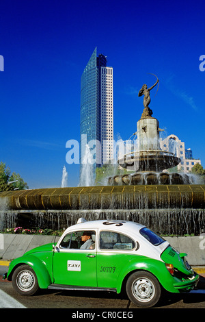 Mexico, Federal District, Mexico City, Paseo de la Reforma, Mexico Stock Exchange, taxi Stock Photo