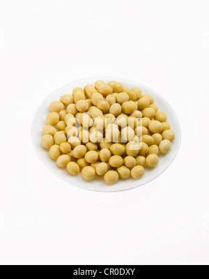 dried yellow soybeans Stock Photo