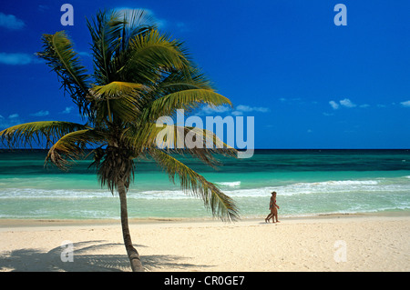 Mexico, Quintana Roo State, Playa del Carmen, plage, seaside Stock Photo