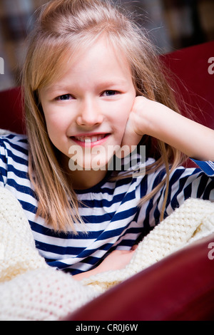 10-year-old girl, portrait Stock Photo
