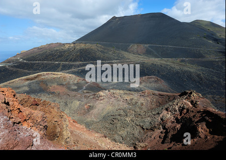 Teneguía volcano at front, San Antonio volcano at back, La Palma, Canary Islands, Spain, Europe, PublicGround Stock Photo