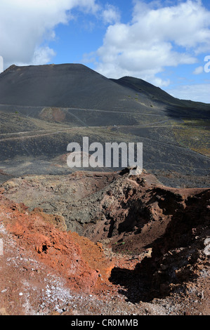 Teneguía volcano at front, San Antonio volcano at back, La Palma, Canary Islands, Spain, Europe, PublicGround Stock Photo