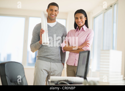 USA, New Jersey, Jersey City, Portrait of architects in office Stock Photo