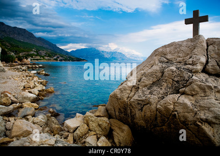 Adriatic coast near Split in Croatia, Europe Stock Photo