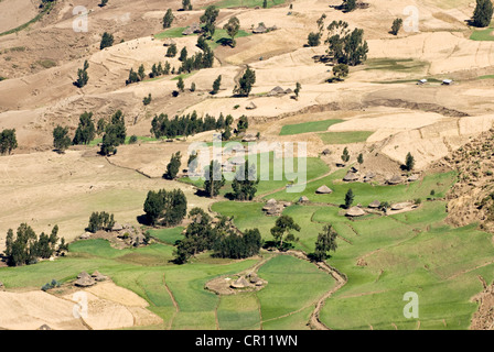 Ethiopia Simien National Park listed as World Heritage by UNESCO landscape in surrounding of Chenek camp 3620 meters of altitude Stock Photo