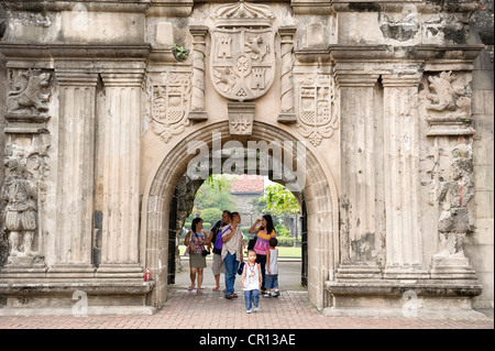 Philippines, Luzon Island, Manila, historical district of Intramuros, Fort Santiago, Medieval High Walls Stock Photo