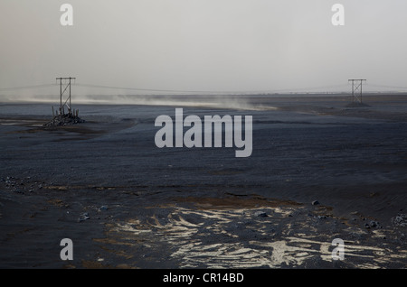 Dust storm, Skeidararsandur, Southern Iceland Stock Photo