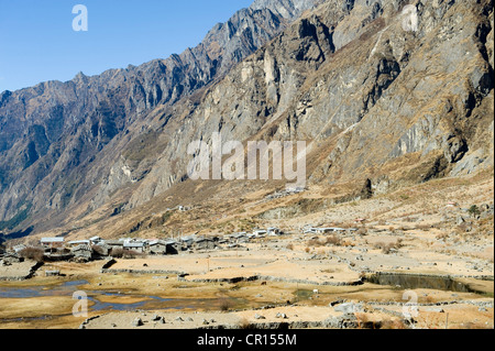 Nepal, Bagmati Zone, Langtang National Park, Langtang (3514m) Stock Photo