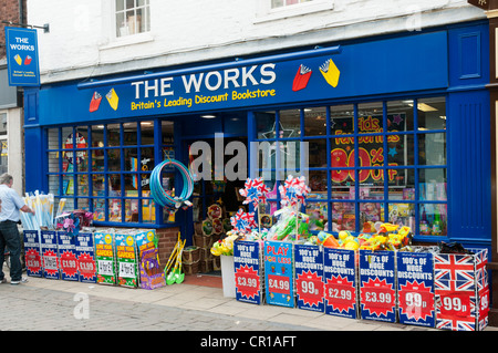 Branch of The Works discount bookshop in King's Lynn. Stock Photo