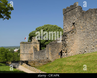 Entrance to ruins remains of Pickering Castle North Yorkshire England UK United Kingdom GB Great Britain Stock Photo