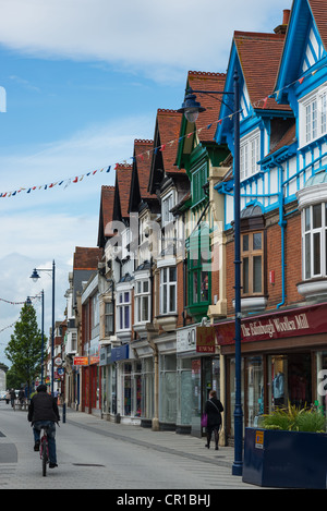 Hamilton Road, the main shopping street in Felixstowe, Suffolk, UK. Stock Photo