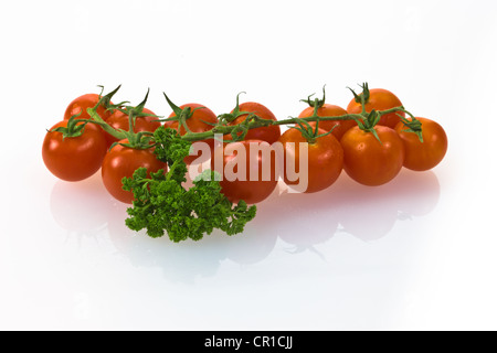 Cherry tomatoes and parsley Stock Photo