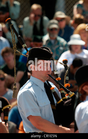 Scottish bagpipers at the Sottish festival and Highland games Costa Mesa California USA Stock Photo