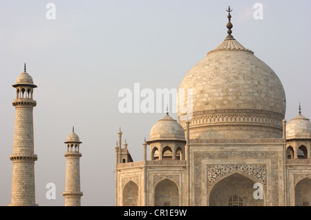 mausoleum named Taj Mahal in Agra, India at evening time Stock Photo