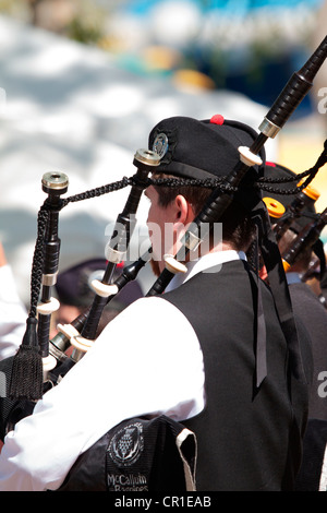 Scottish bagpipers at the Sottish festival and Highland games Costa Mesa California USA Stock Photo