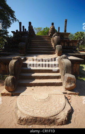 Council Chamber, Citadel, Polonnaruwa (UNESCO World Heritage Site), North Central Province, Sri Lanka Stock Photo