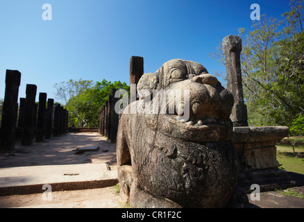 Council Chamber, Citadel, Polonnaruwa (UNESCO World Heritage Site), North Central Province, Sri Lanka Stock Photo