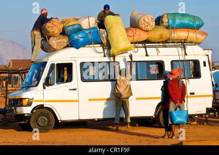 Madagascar, Central Highlands, former Province of Fianarantsoa, Haute Matsiatra Region, National 7 Road, Ambalavao, on Stock Photo