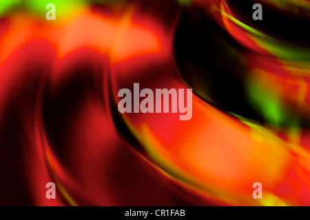 Closeup of colorful glass. Abstract image taken with a high magnification macro lens. Stock Photo