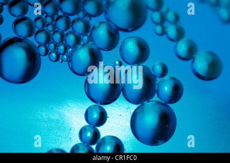 Bubbles in a gel bag. Abstract image taken with a high magnification macro lens. Stock Photo