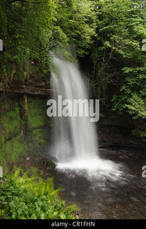 Glencar Waterfall at Glencar Lough, County Leitrim, Connacht, Ireland, Europe Stock Photo