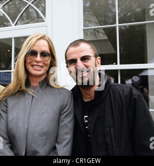 Celebrity couple Ringo Starr and wife Barbara Bach photographed at the 2012 RHS Chelsea Flower Show in London Stock Photo