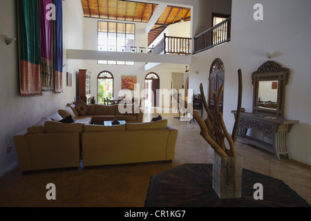 Lounge in Heritage Villa hotel, Galle, Southern Province, Sri Lanka Stock Photo
