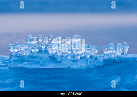 Ice formation on an ice floe Stock Photo