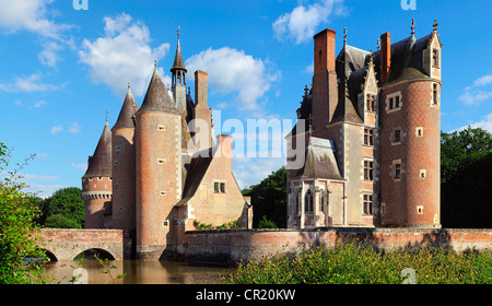 France, Loir et Cher, Sologne region, Lassay sur Croisne, Le Moulin castle Stock Photo