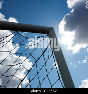 Football goal crossbar Stock Photo